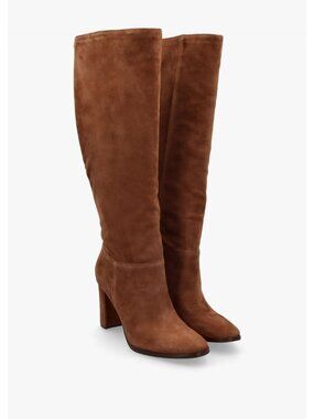 NWB Lauren Ralph Lauren Artisan Tall Boots Brown Sheep Suede Womens Size 5B